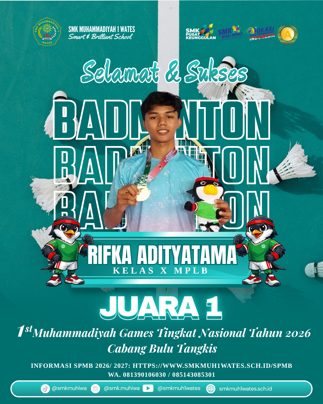 JUARA 1 CABOR BULU TANGKIS
